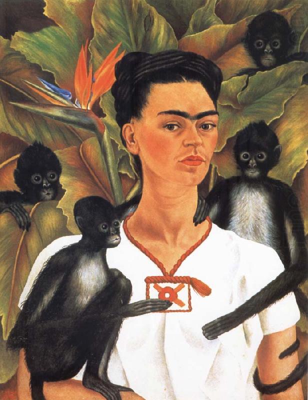 Frida Kahlo Self-Portrait with Monkeys china oil painting image